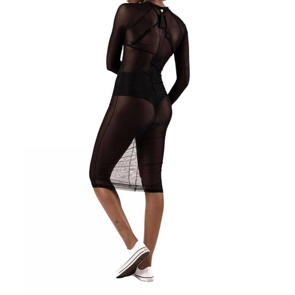 NEW BELA BRAND tube tulle dress cover up in black - Picture 5 of 7